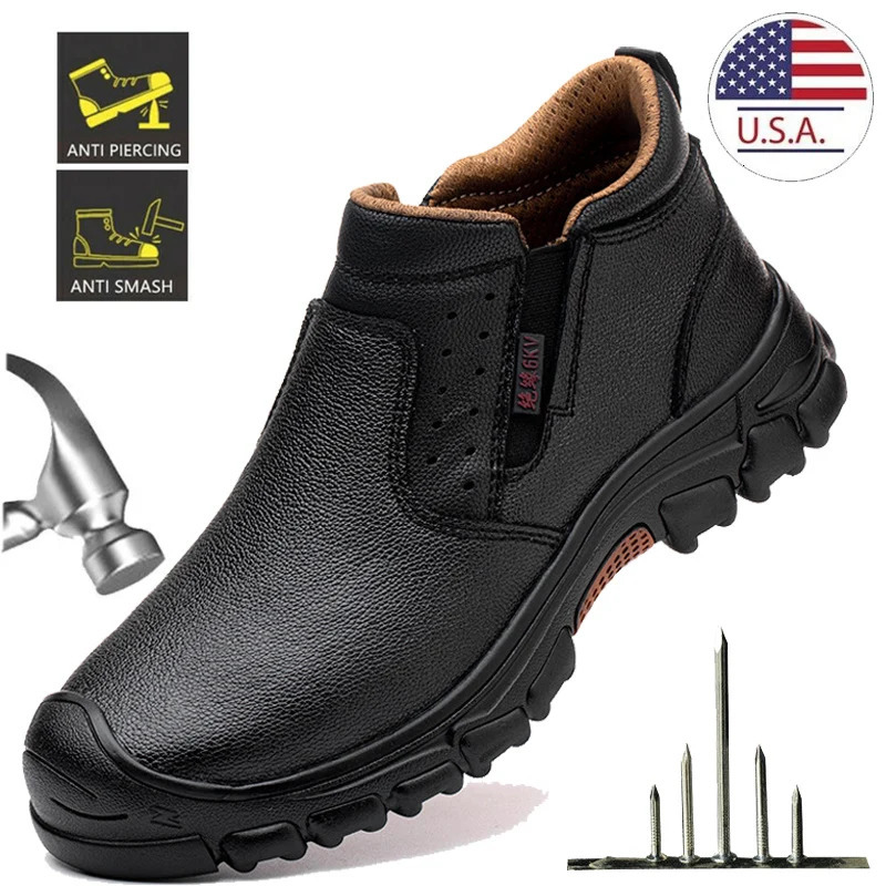 Men Work Shoes Breathable Sneakers Composite Toe Safety AntiPuncture Indestructible Welders Boots 250717