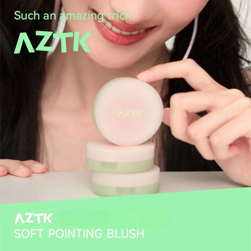 AZTK Air Cushion Powder Blusher Paste Brightens Expansion Color Matt Atmosphere Feeling Portable Longlasting Natural Face Makeup X250