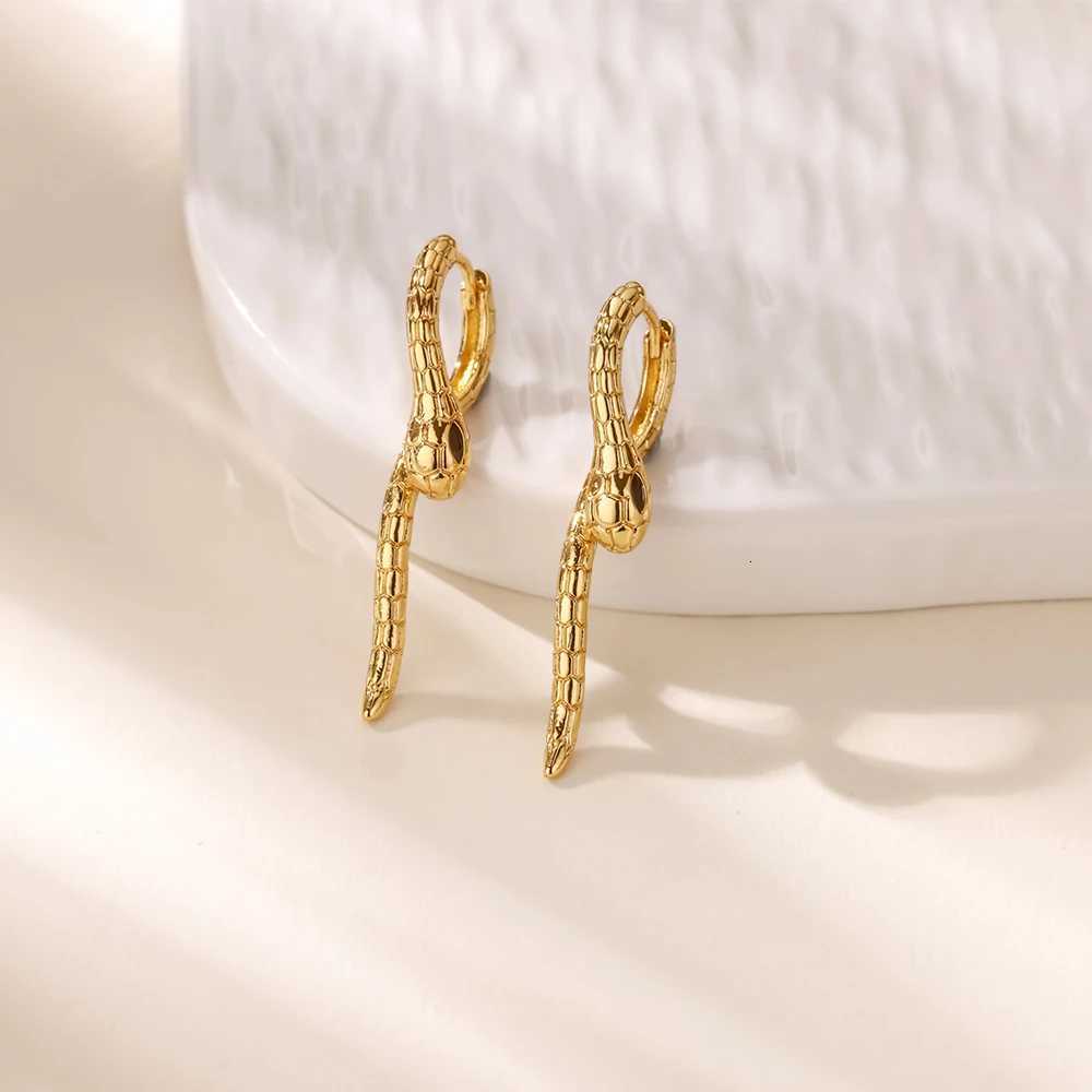 Snake Hoop Earrings for Women Waterproof Stainless Steel Earrings Vintage Gothic Ear Jewelry Y2K Accessories Sings Items X250718