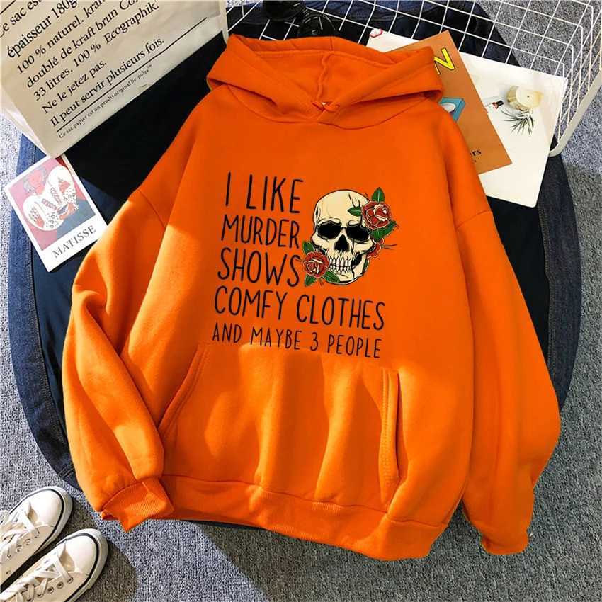 Autumn Women Hoodies Rose Skull Print Hip Hop Face Woman Casual Pullover Harajuku Unisex Streetwear Hoodie Clothes XJ250717