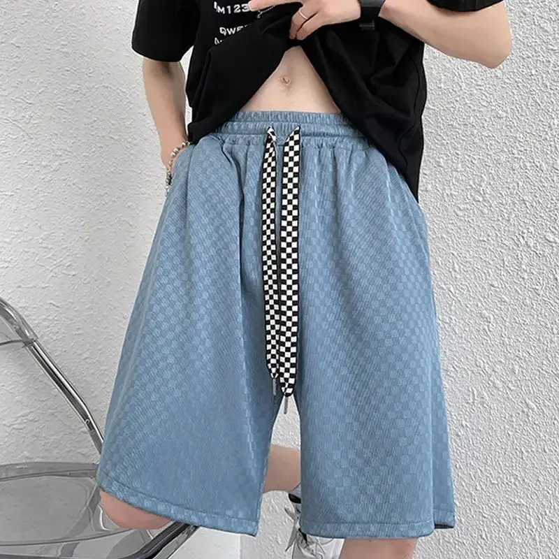 Blue Baggy with Pockets Loose Male Short Pants Drawstring Wide in Bulk Summer No 3 Quarter Hot Deals Casual XL Mens Shorts W250718