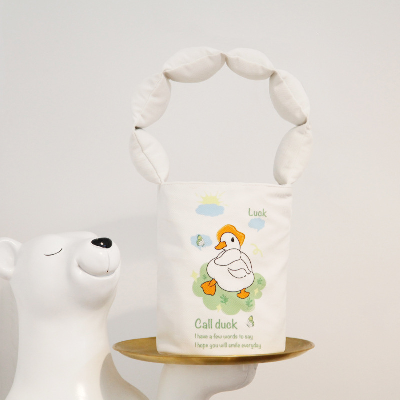 2025 New Designer Women's Bucket Sail Bag Spot Wholesale Small Print Handbag Cosmetics Mobile Phone Storage Creative Bag