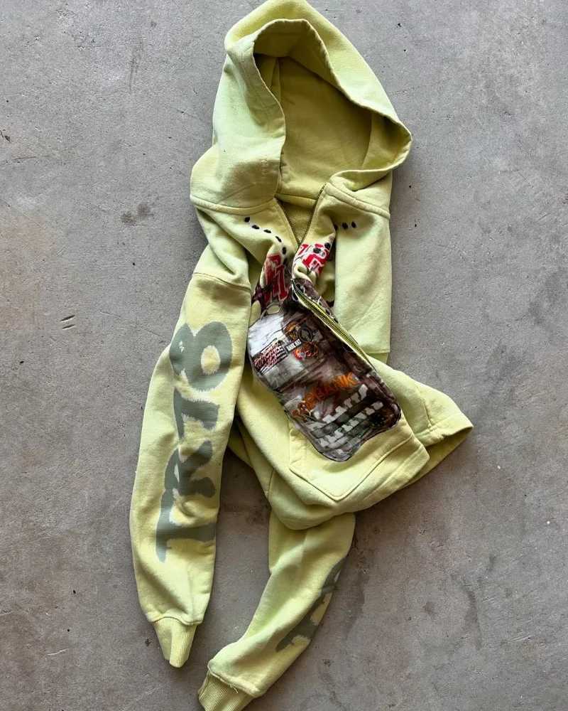 Alphabet Anime Fashion Retro Versatile Oversized Hoodie Men Y2k Gothic Punk High Street Trendy Brand Loose Sweatshirt Women X250718