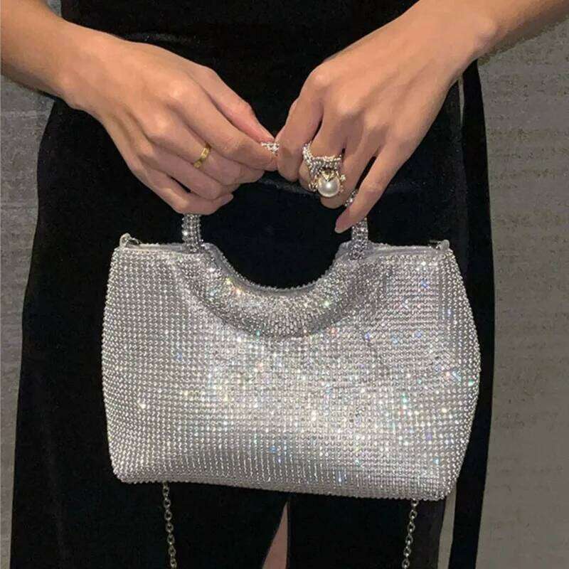 Designer Bags Rhinestone Handbag Evening Purses Hobo Designer Shoulder Shiny Crystal Clutch Purse Bucket Bag Luxury Bag
