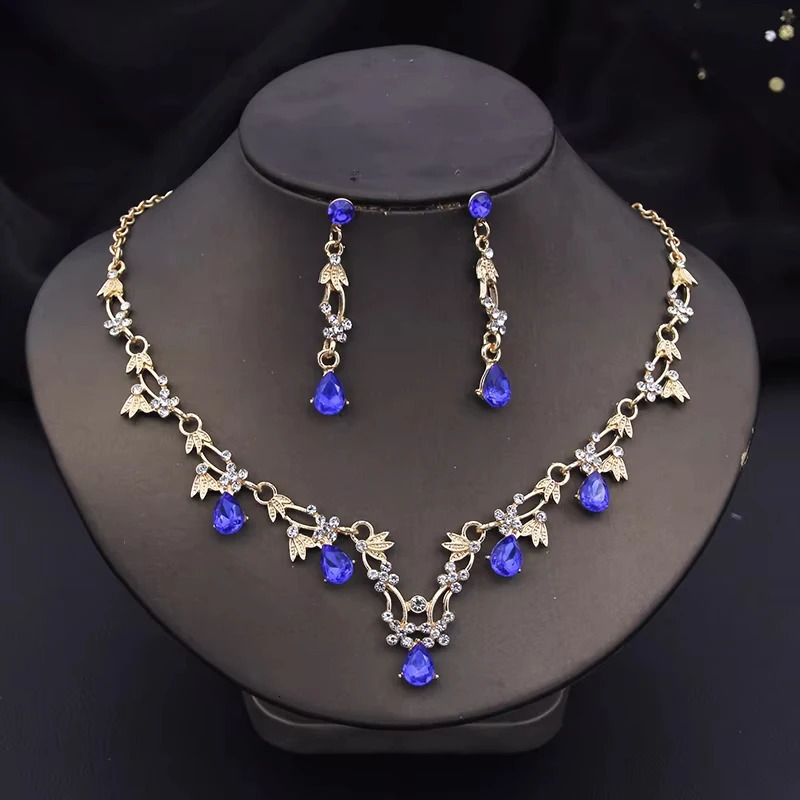 1 Set Of Fashionable Copper Inlaid Claw Chain Necklace Earrings Jewelry Set Womens Wedding Banquet Party Daily Necessities 250715