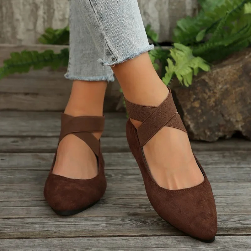 Black Womens Flat Shoes Fashion Lightweight Elegant Ballet Soft Outdoor Casual Size 3643 250717