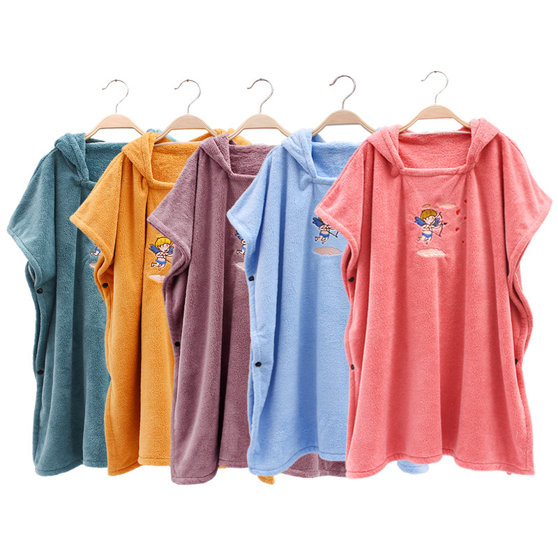 Baby Bathrobe Infant Bath Towel Boy Girl Blankets Swaddle with Hood Cartoon Coral Fleece Towel Blanket Newborn Kids Bedding