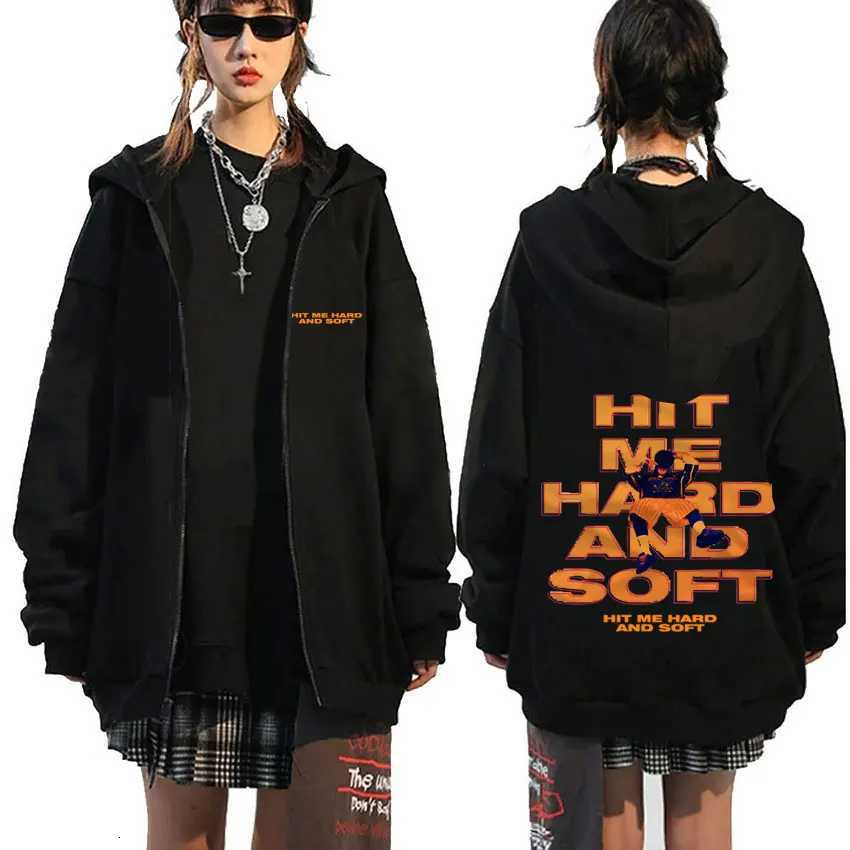 Hit Me Hard and Soft Tour 2024 Zipper Hoodie Men Women Hip Hop Fashion Zip Up Jacket Male Casual Loose Oversized Zip Up Hoodies X250718