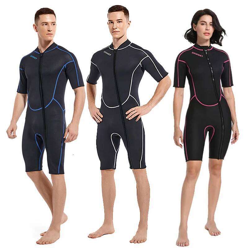 Scuba wetsuits 1.5MM One-piece neoprene Men Women Full Body Wetsuit Sunscreen White Warm Swimsuit Swimming Surfing Snorkeling