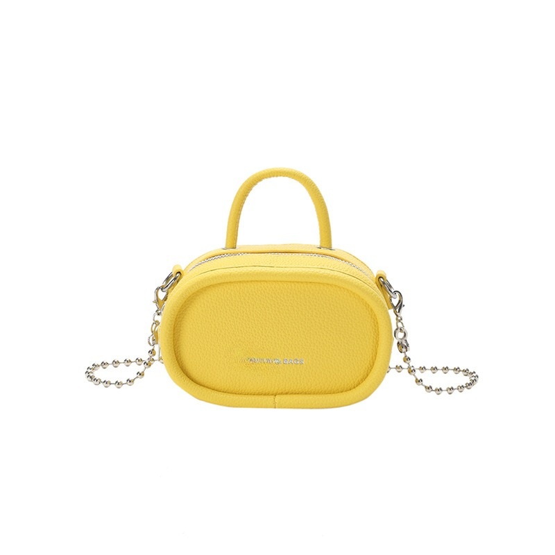 Handbag Women's Bag Fashion Textured Shoulder Bag Cute Chain Small Square Bag