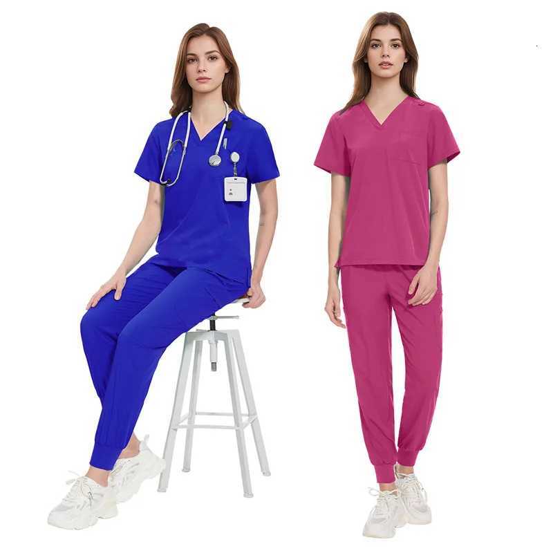 Fashionable Medical Uniforms Hospital Women Scrubs Sets Doctors Nurses Accessories Dental Clinic Beauty Salon Workear Clothes Z250718