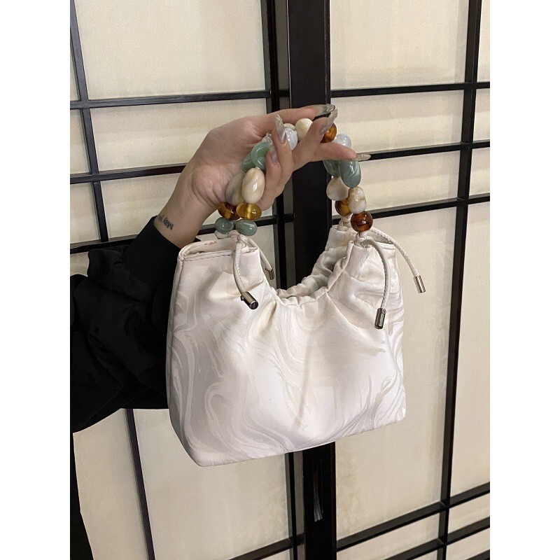 2025 Summer new women's shoulder crossbody bag new Chinese style fashionable and popular handbag bucket bag new designer bag