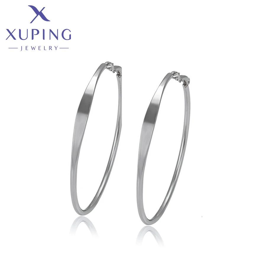 Xuping Jewelry Gold Plated Fashion Summer Elegant Big Hoops Earrings for Girls Women Party Gift 80633 250716