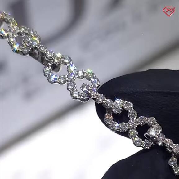 10mm Hip Hop Moissanite Chain 925 Sterling Silver Iced Out Double D Vvs Infinity Necklace Cuban Link Chain