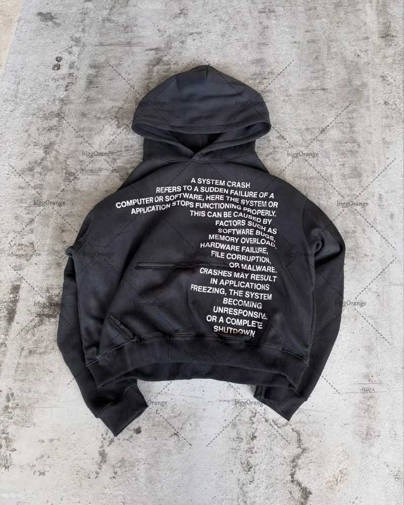 High Street Fashion Clothing Street Hip Hop Letter Pattern Fashion Loose Hoodie Men Harajuku Retro Casual Punk Sweatshirt Women X250718