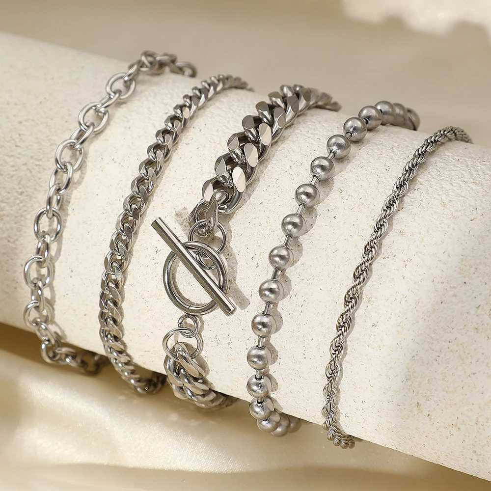 5-piece Stainless Steel Bracelet Set Fashion Luxurious Unusual Non-fading High-quality Bracelet Set for Women Jewelry Party Gift X250718