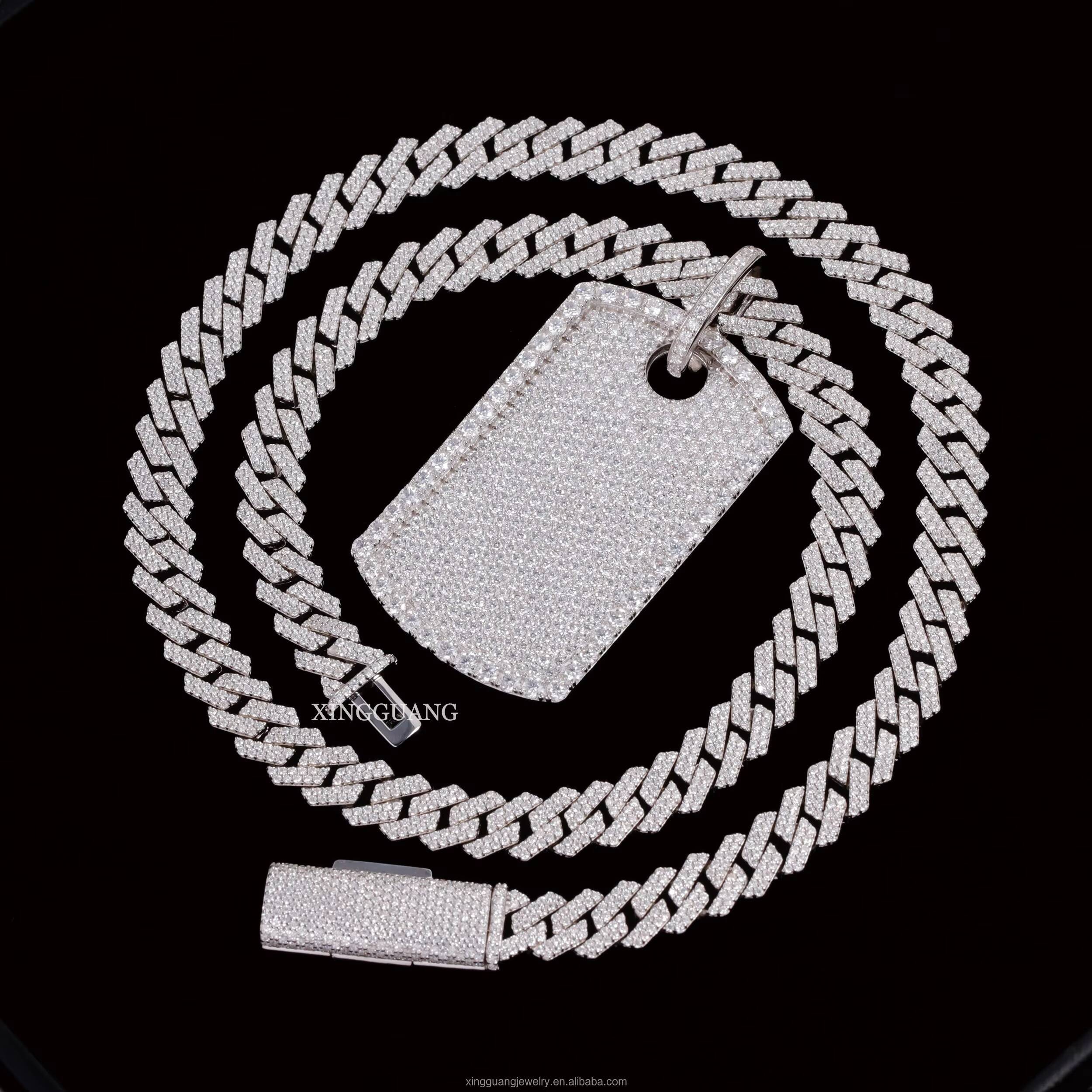 RTS 925 Silver VVS Moissanite Diamond 18k Gold Plated No Fade Pendant for Fashion Jewelry