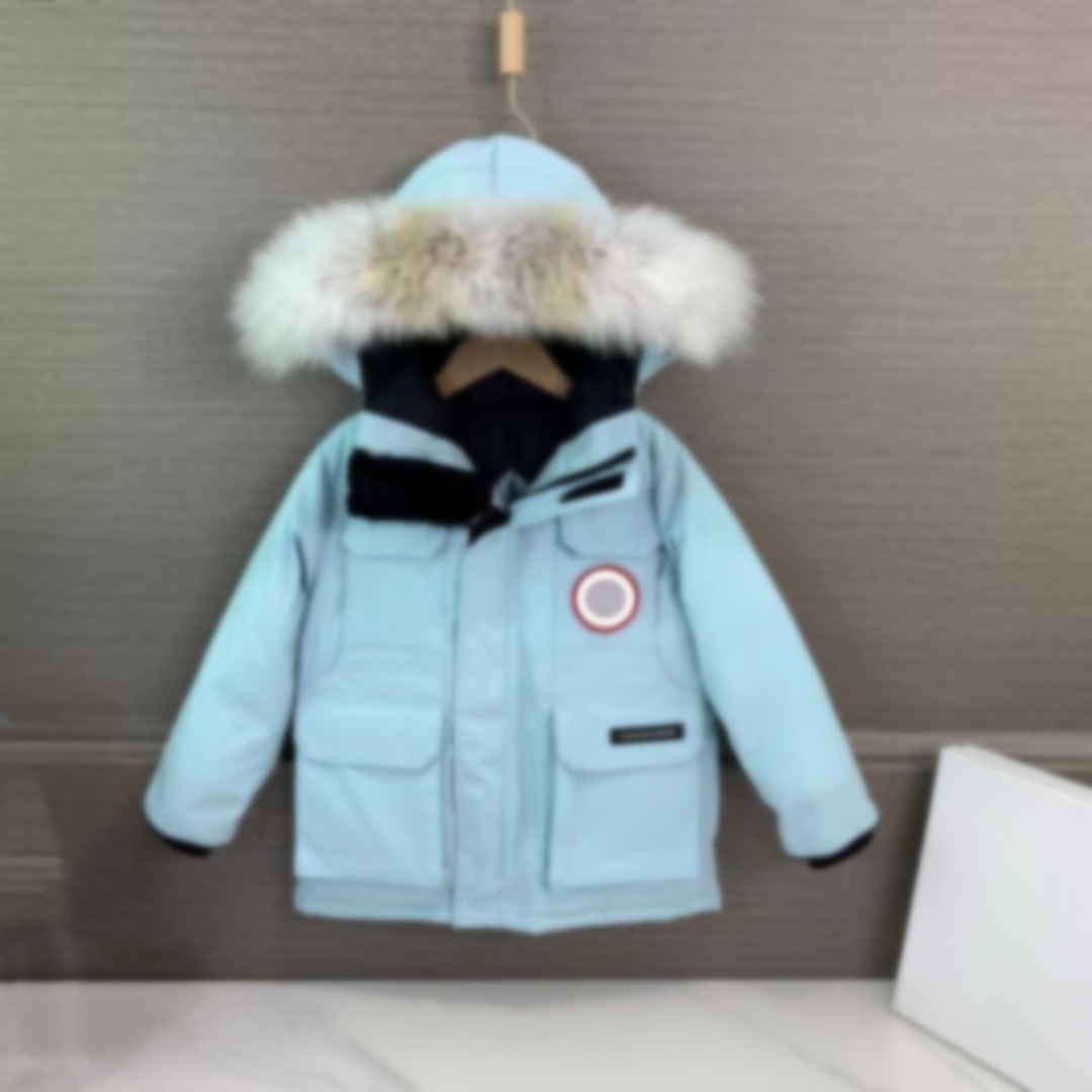 hood designer kid Parkas winter puffer jackets child Down Coat kids hoodies baby clothes Real Big Wolf Fur Luxury girl pink coats hood School uniform outdoor skiing