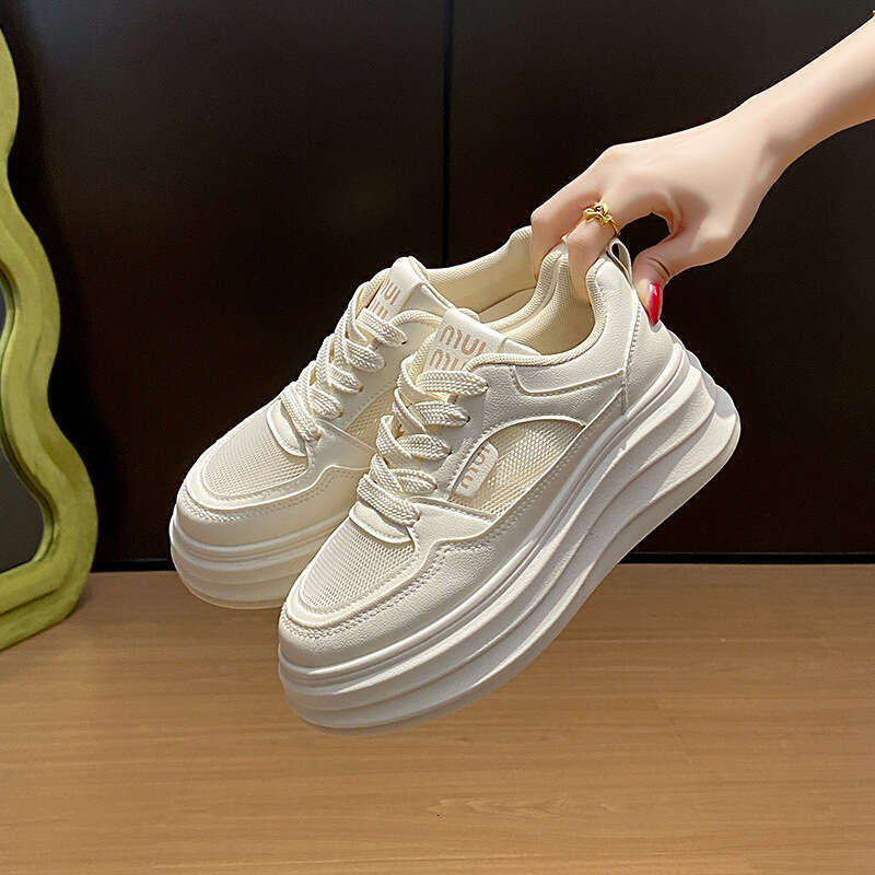 2025 Spring White Sneakers for Women Korean Style Ins Free shipping Women's Student Thick Sole Small Size Casual Sports Board Shoes HB803-1