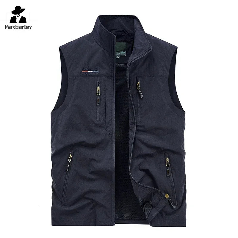 Sleeveless Jacket Vest Mens Summer Cargo Climbing Hunting Vest Outdoor Pographer Fishing Vests Camping Working Clothes 250717