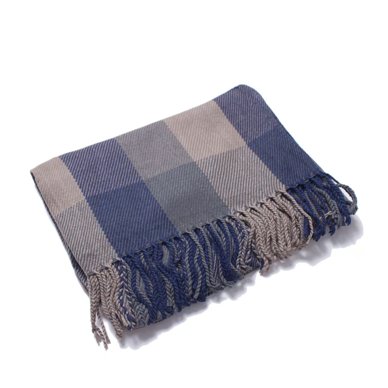T1241 Autumn and Winter British Style Men and Women Couple Tassel Neck Large Plaid Scarf Shawl