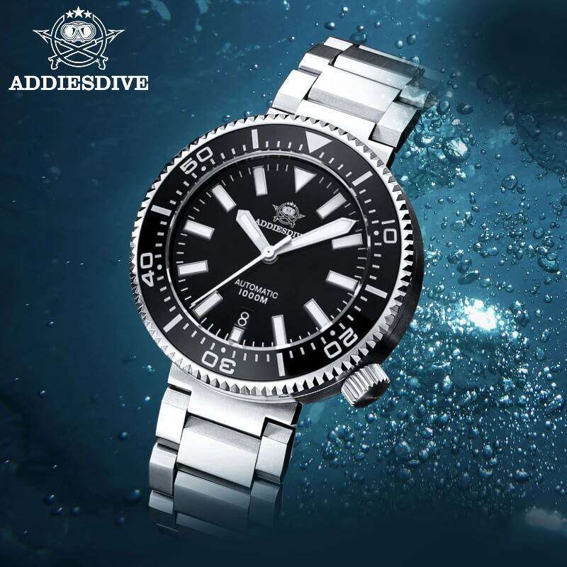 ADDIESDIVE Men's Watch 1000m diver's watch Waterproof luminous Sapphire Glass reloj hombre Automatic Mechanical Watches free shipping