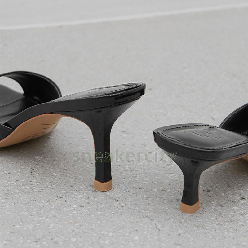 designer sandals high heels womens sandal luxury patent leather sandale fashion comfort summer breathable slippers elegant party wedding shoes
