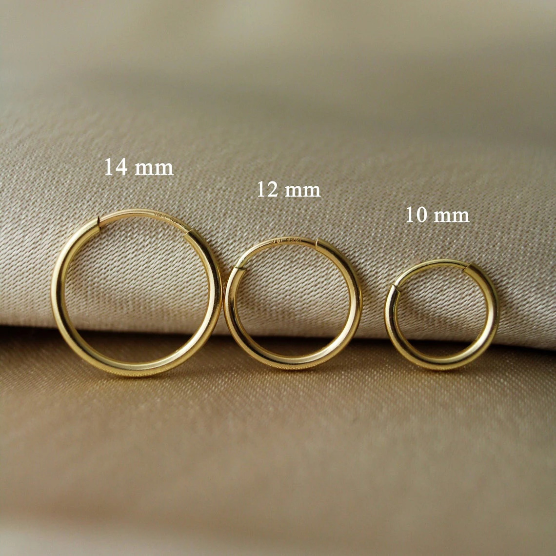 14K Gold Filled Endless Hoop Earrings 10 Size Gold Jewelry Gold Hoop Earrings Brincos Pendientes Oorbellen Boho Women Earrings 250716