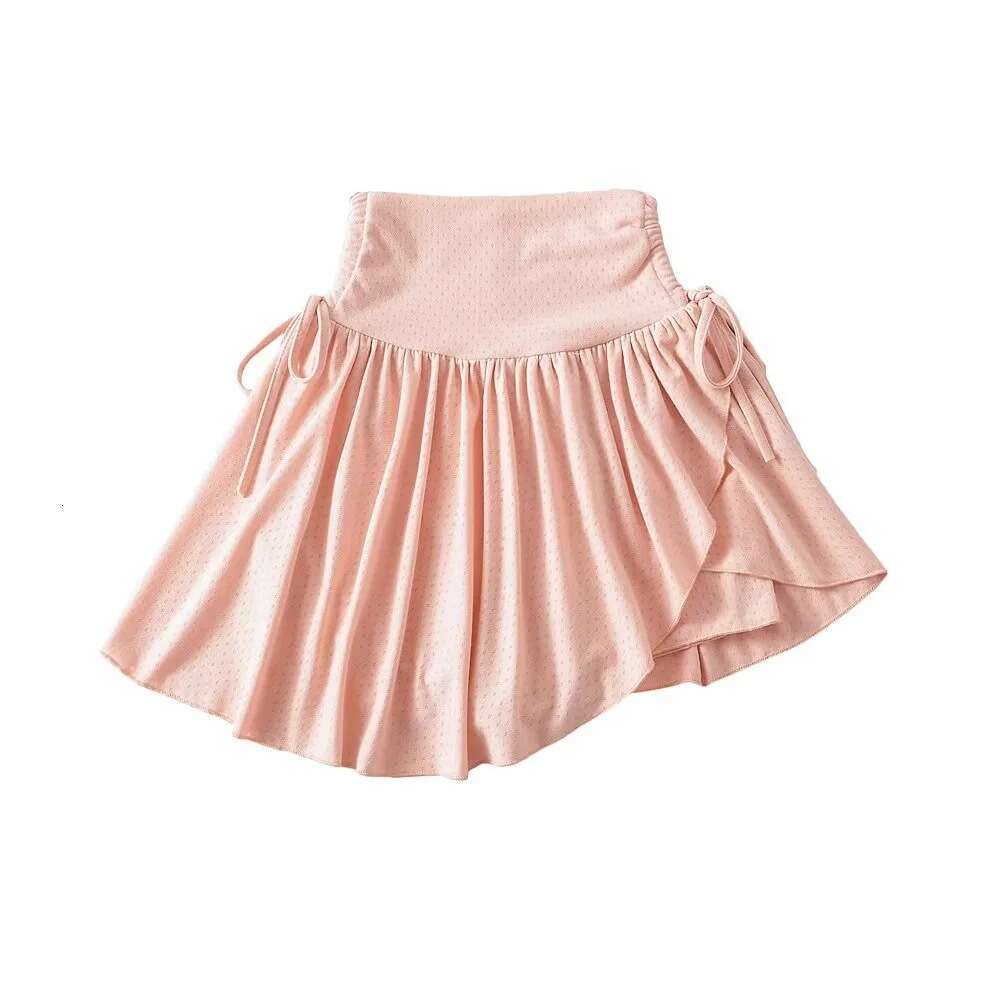 Puffy Half For Women With Drawstring, Pleated A-Line Short Pants, High Waist, Anti-Exposure, Irregular Skirt B5