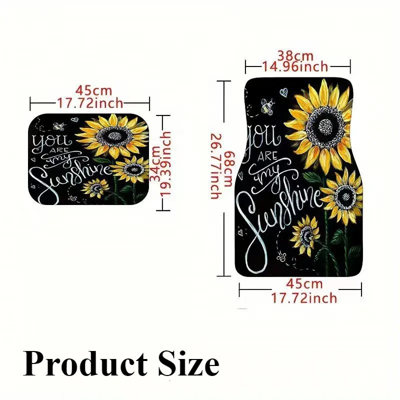 Car Foot Mats Universal Bohemian Style Car Foot Mats Carpet 4 Pieces Dirty Resistant Front and Rear Mats Set Car Accessories 250715