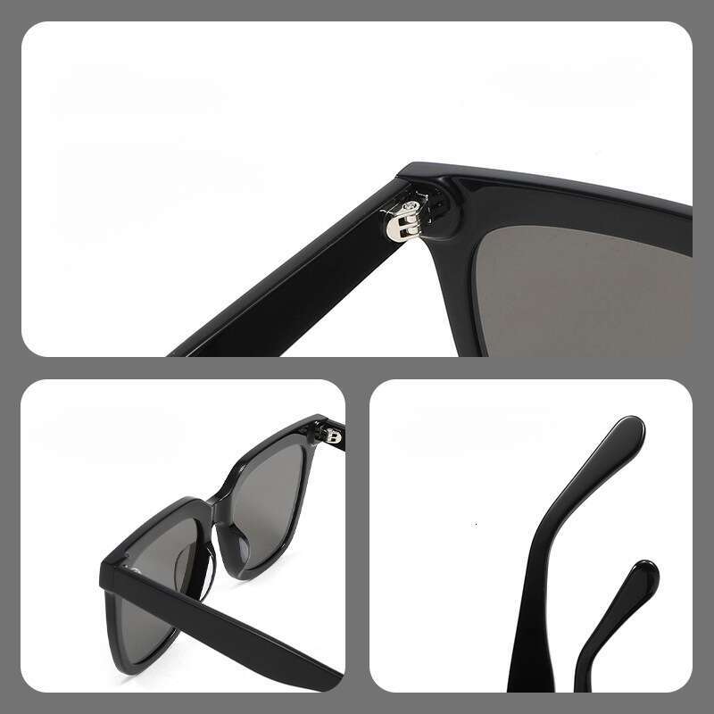 DHsunglasses Trendy Oversized Sun Glasses - UV400 Protection Polarized Square Frame in Caramel/Milk Tea Colors (Model 9023)