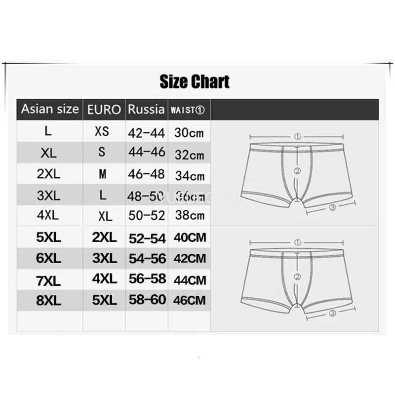 8XL Plus Size Mens Underwear Bamboo Fiber Breathable Boxer Shorts Anti-Chafing Solid Underpants 4 Pack Moire Wicking Underpants X250718