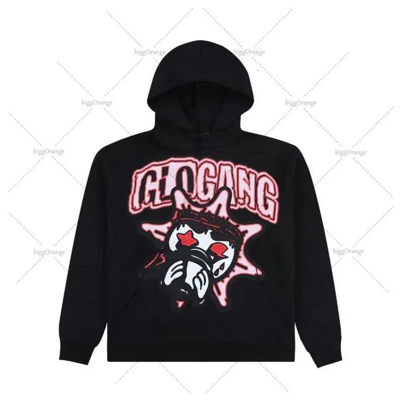 2025 New Hip Hop Retro Street Men Hoodie Fashionable Casual Versatile Hoodie Fashionable Harajuku Oversized Anime Pattern Hoodie X2507181