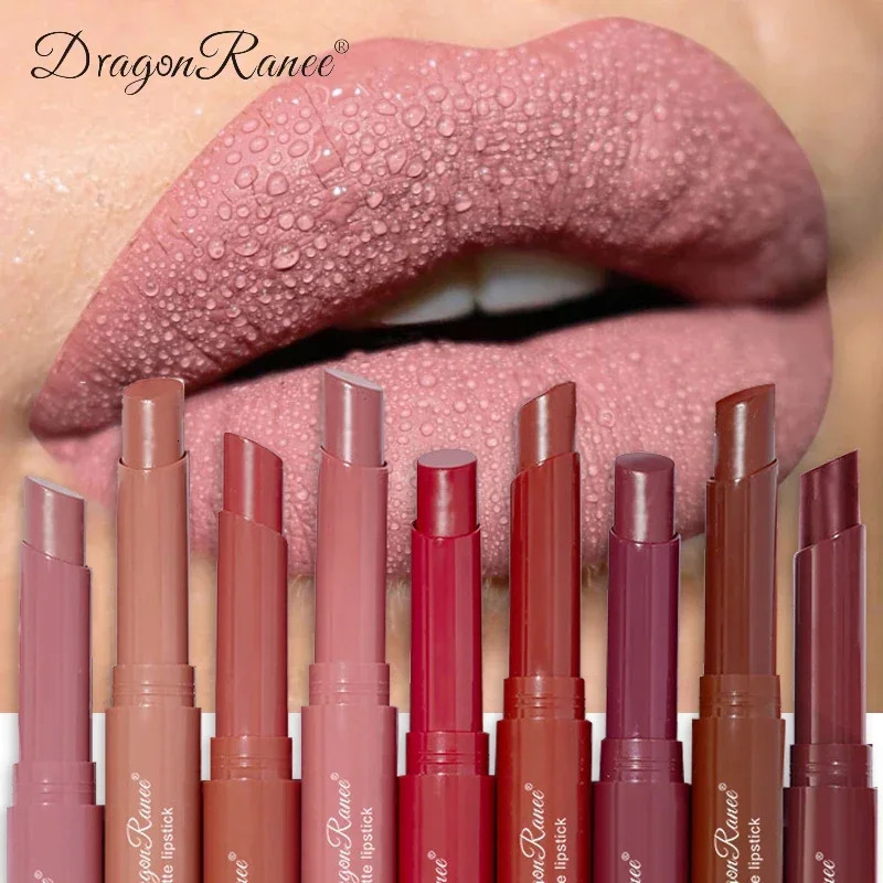 12 Color Matte Lipstick Nude Pink Matte Solid Lip Gloss Long Lasting Velve Red Tinted Balm 24 Hours Waterproof Makeup LipSticks 250716