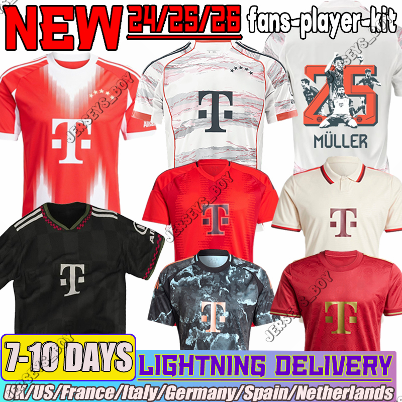 24 25 26 trikot bayerns MUNICH Soccer Jerseys Muller Special KANE Luis Diaz MUSIALA KIMMICH Sane de Ligt J. Davies Coman Gnabry 2025 football Shirt Men Kids kit