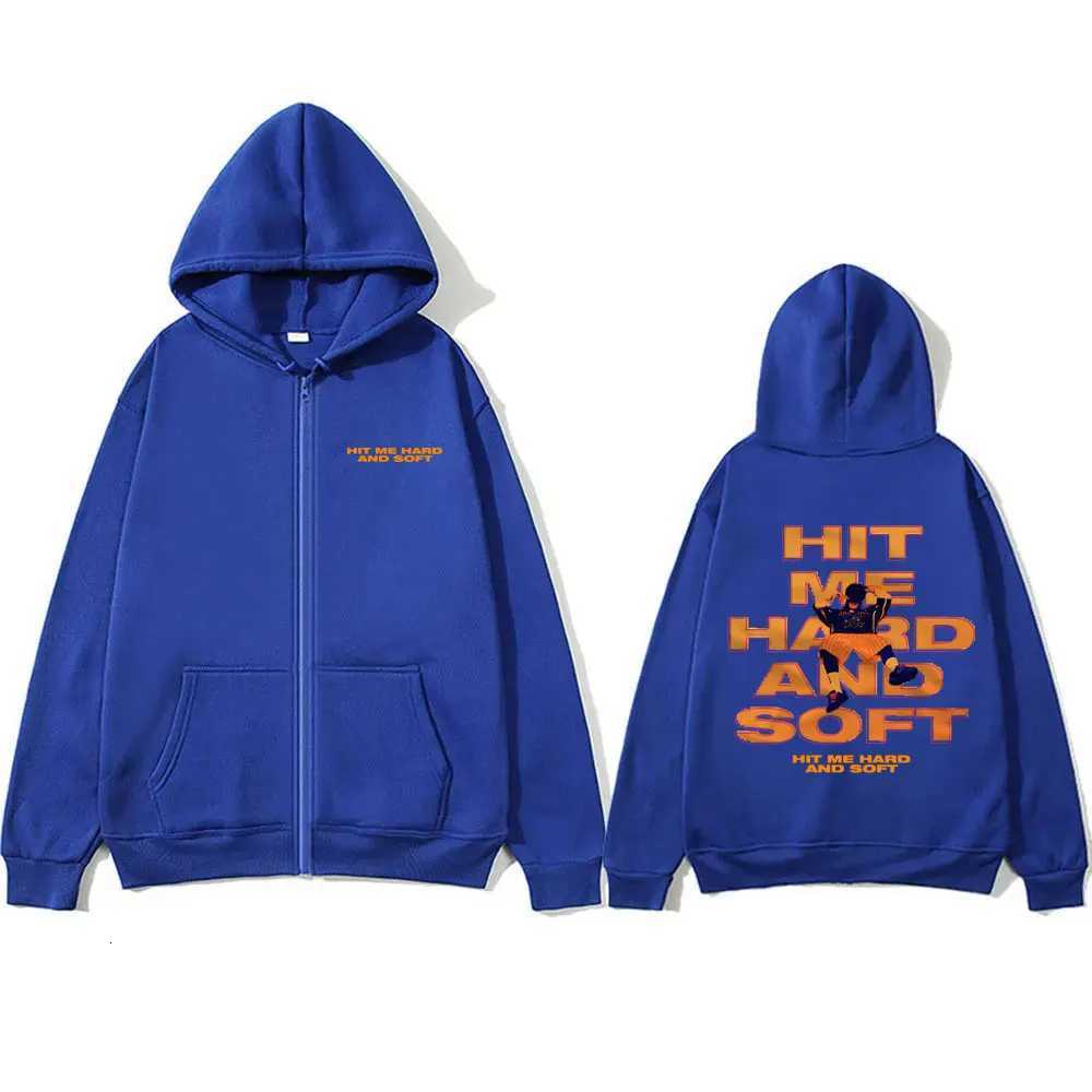 Hit Me Hard and Soft Tour 2024 Zipper Hoodie Men Women Hip Hop Fashion Zip Up Jacket Male Casual Loose Oversized Zip Up Hoodies X250718