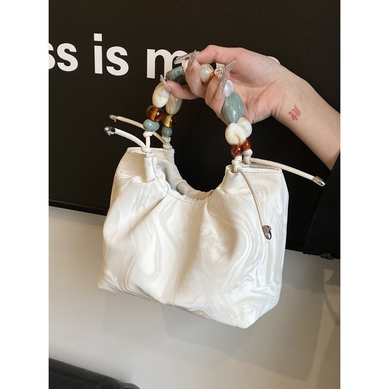 2025 Summer new women's shoulder crossbody bag new Chinese style fashionable and popular handbag bucket bag new designer bag