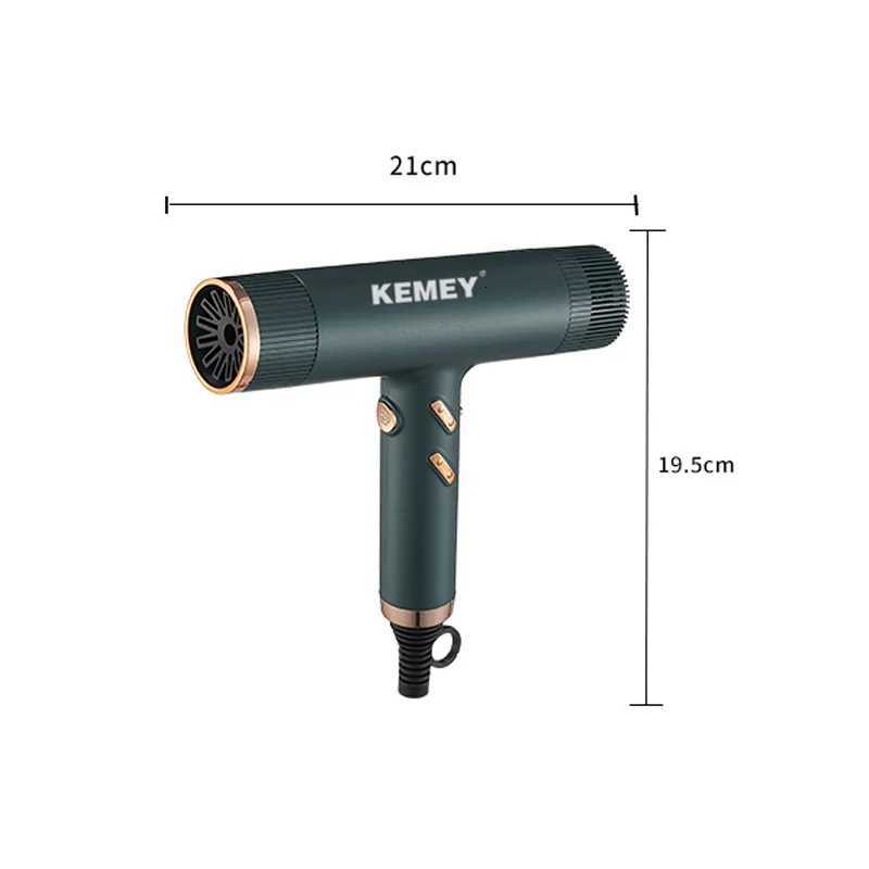 Kemei KM-2062 Professional Hair Dryer 110000 RPM High-Speed Blow Dryer with Cool Hot Air Settings High-Power Salon Hair Dryer W250718