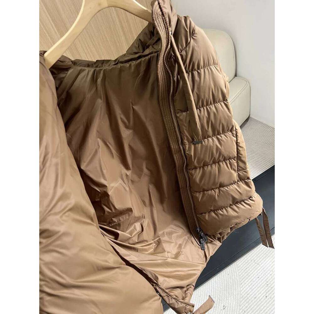 Schinteon Women 90% White Duck Down Irregular Vest With Hood Sleeveless Jacket Solid Fashionable Autumn Winter Top 2025 New MDNG