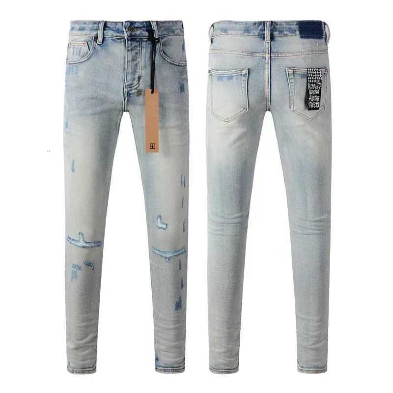 Cross Jeans Men Personality Trend Hip-hop Multi-style Low Rise Elastic Skinny Denim Pants American Style Ripped Trousers X2507181