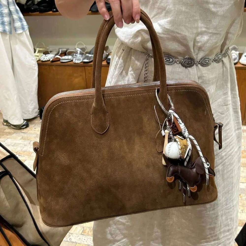 Designer Bag Retro Suede Ell Large Capaci Single Oulder Tote Commuter Briease Women's Bag Casual Handbag Soft Leather