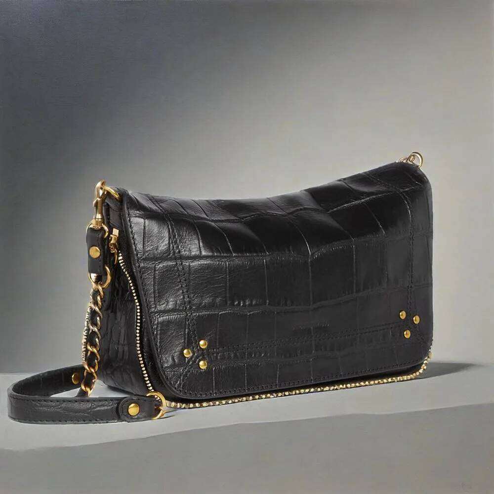 Cross New Women's Shoulder Bag Removable Belt Braided Closed With Magnetic Flaps