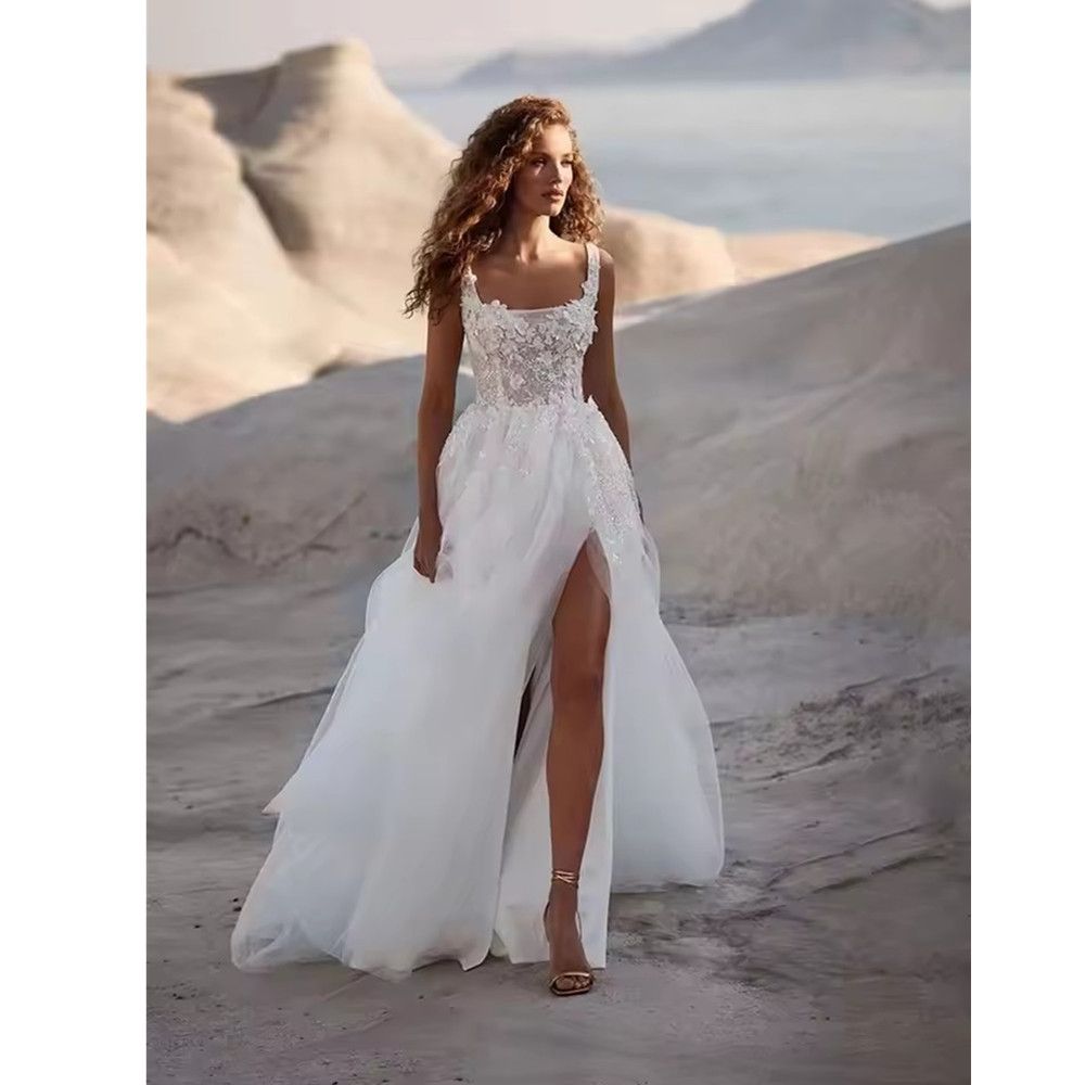 Fabulous Pearls Beaded Wedding Dresses High Collar Long Sleeves Bride Dress Pleat Ball Gown Custom Made Robes De Mariee Vestidos De Novia