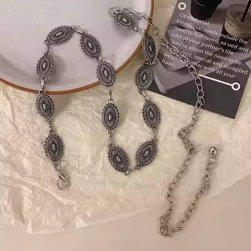 Retro Versatile Ethnic Style Metal Bohemian Waist Chain Belt For Women Fashion Sweater Chain Waist Seal Body Decor Accessories 250715