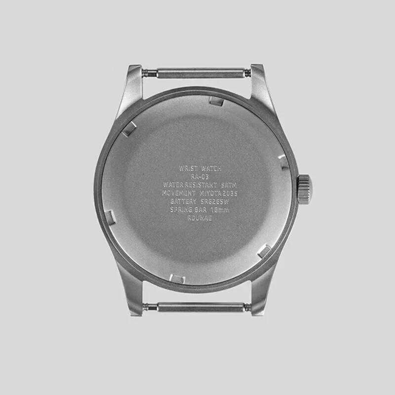 2025 New RDUNAE RA03 34.5mm Military Men Vintage Quartz Watch G10 Miyota 2035 Watches K1 Mineral Glass Stainless Steel Wristwatc free shipping
