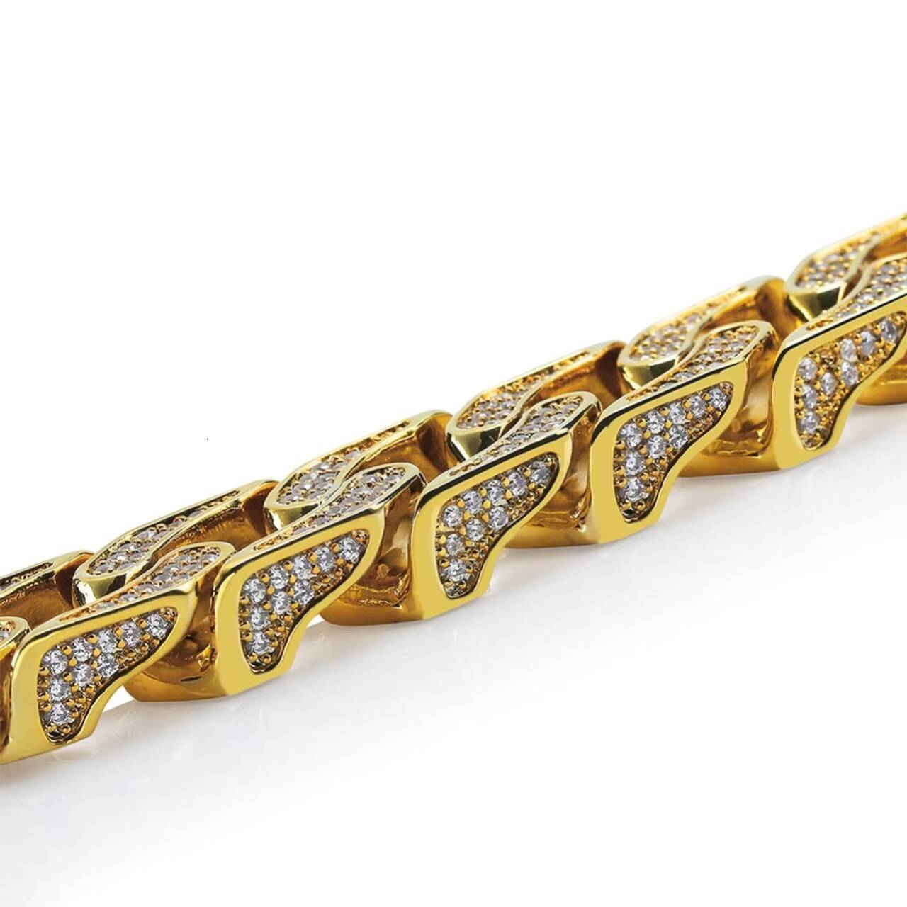 Custom 16mm Heavy Cuban Link Chain Moissanite Necklaces Flooded Ice Thick