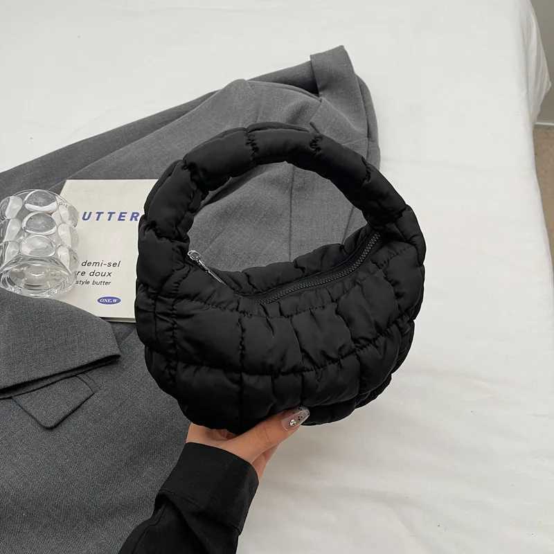 Womens handbag pleated plaid cloud bag armpit bag stylish mini handbag Z250718