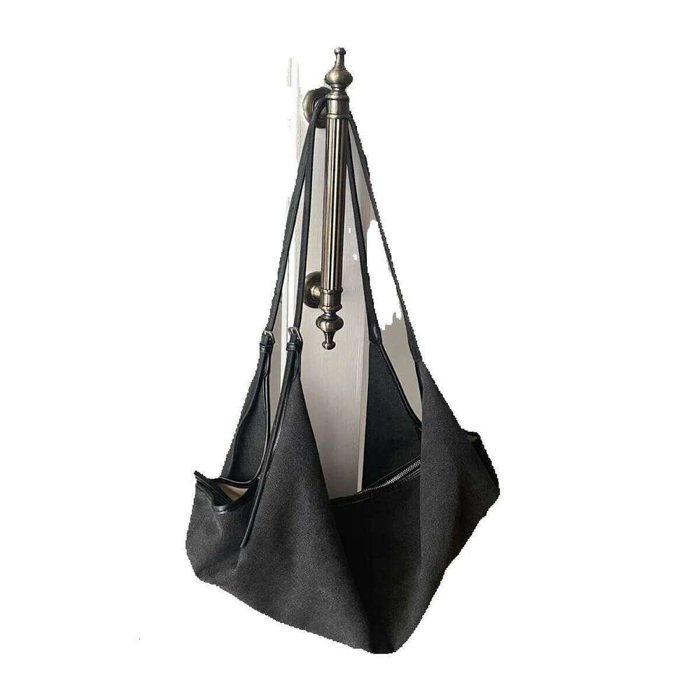 Lazy Style Vegetable-Tanned Suede Double-Handle Hobo Fashionable Single-Shoulder Crossbody Large Capacity Commuter Bag New Model