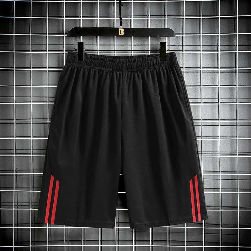 Striped shorts mens and womens outdoor running and fitness pants lightweight loose simple trendy and versatile pants Y250814