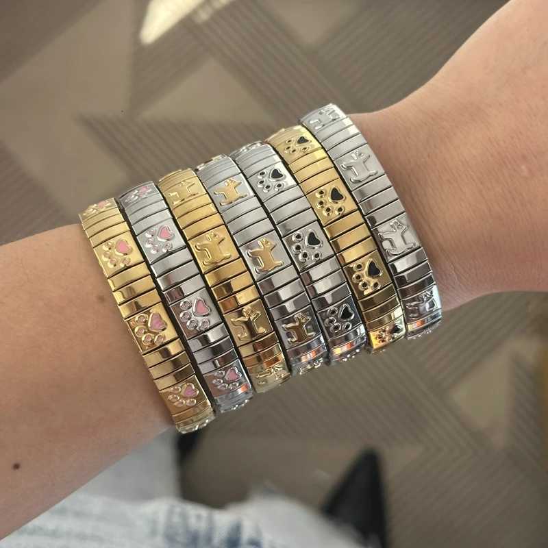 Trendy Stainless Steel Cat Claw Bangle Bracelet for Women Golden Stackable Basic Charm Chain Bracelet Waterproof Jewelry Gift X250718